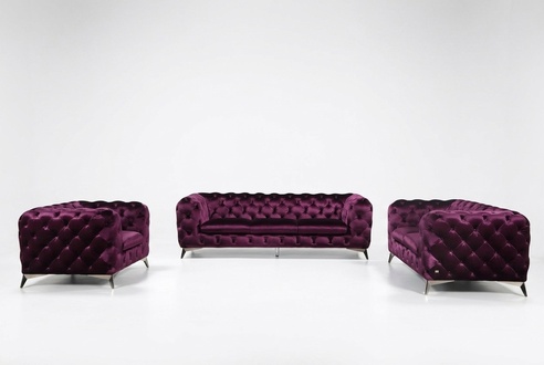 Sofa Chesterfield Couch Polster XXL Big Garnitur Textil 3+2+1 designer itur Textil 3+2+1 designer Couchen