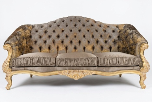 Sofa Couch Design Couchen Polster Textil Italienische Möbel Sitzer Bank 3 Sitzer