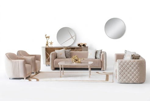 Sofa Couch Samt Polster Sitz 3311 Sitzer Design Couchen Sofas Holz Neu Garnitur