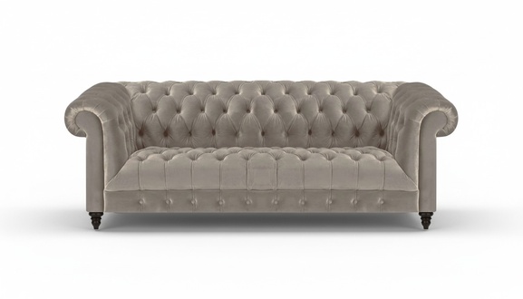 Sofa Dreisitze Couch Wohnzimmer Polstermöbel Couch Grau Chesterfield