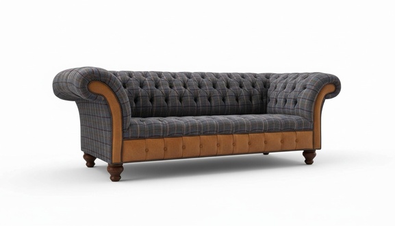 Sofa Luxus Textil Chesterfield Couch Sofas Polster 3 Sitzer Couchen Neu