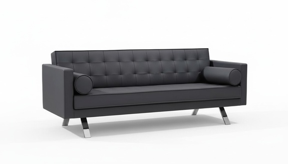 Sofa Moderner Sofa 3-Sitzer Büromöbel Sitz Leder Polsterstuhl Sofa Textil