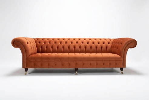 Sofa Polster Chesterfield Textil Sofas Design Luxus Ledersofas 4 Sitzer 265cm
