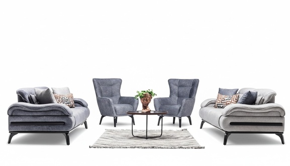 Sofa Set Wohnzimmergarnitur Garnitur Polstergruppe Couch Sofagarnitur 3+3+1+1