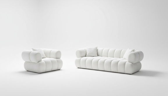 Sofa und Sessel im gleichen Stil für ein harmonisches Interieur