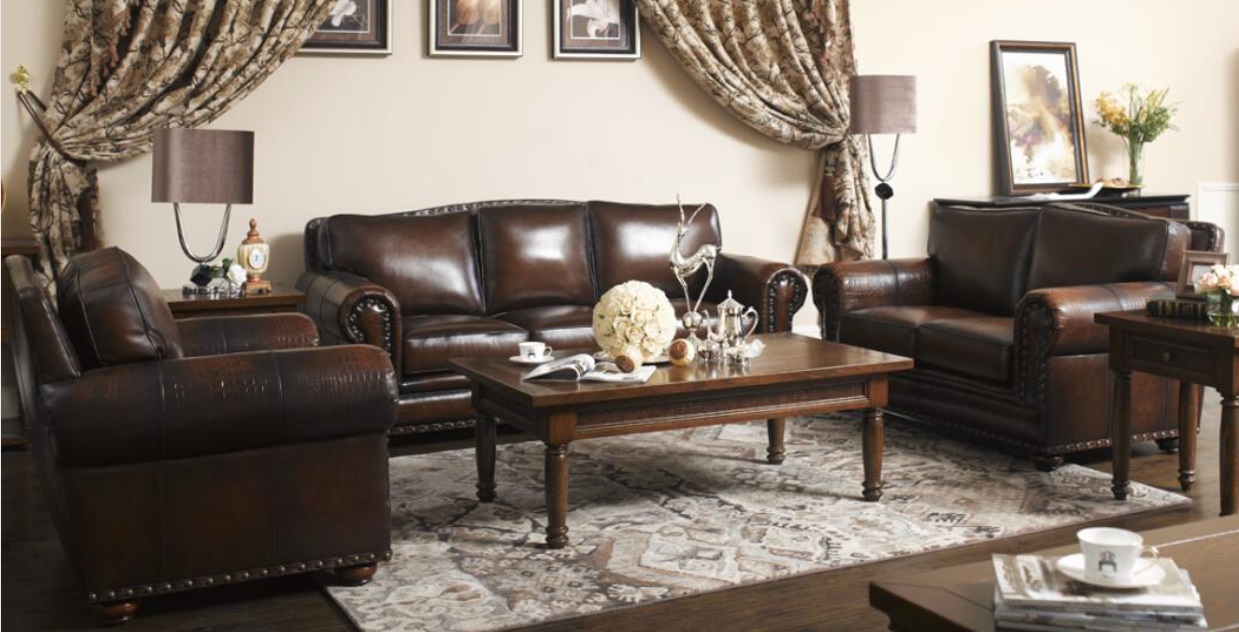 Antik Chesterfield 3+2+1 Leder Sofa Couch Polster 100% Echtes Leder Neu Sofort