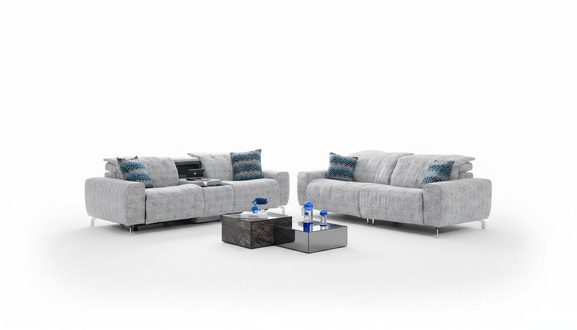 Sofagarnitur 2+2 Sitzer Stoffsofa Couch Wohnlandschaft Garnitur Design Modern