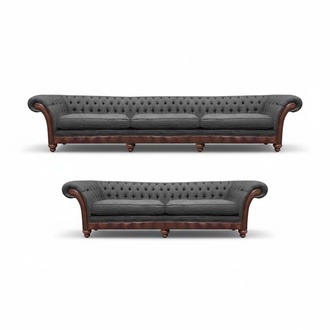 Sofagarnitur 2tlg Polstermöbel Wohnzimmer 2x Sofas Chesterfield Einrichtung