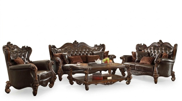 Sofagarnitur 3+1+1 Sitzer Leder Sofa Couch Polster Garnitur Sofagarnitur 3tlg