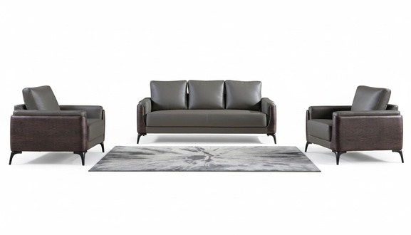 Sofagarnitur 3+1+1 Sitzer Set Design Sofas Polster Couchen Leder Relax Moderne