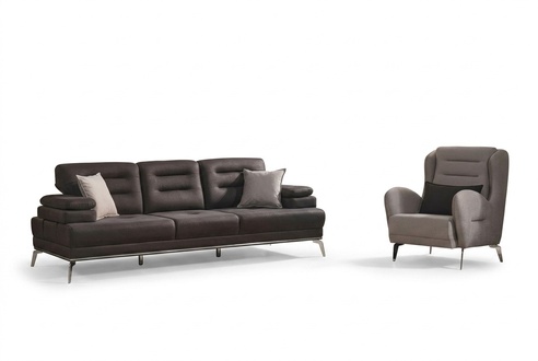 Sofagarnitur 31 Sitzer Garnituren Sofa Sessel Stoff Schwarz Modern Set