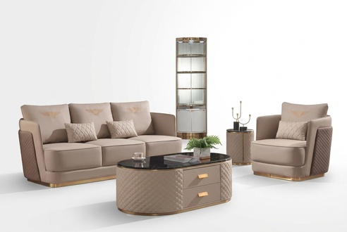 Sofagarnitur 3+1 Sitzer Klassische Garnituren Leder Sofas Couchen Polster
