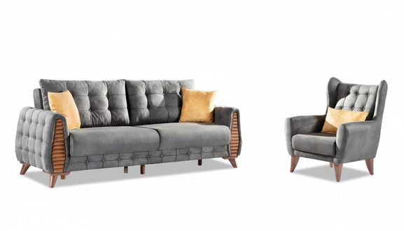 Sofagarnitur 3+1 Sitzer Set Design Sofa Polster Couchen Couch Modern Luxus Neu