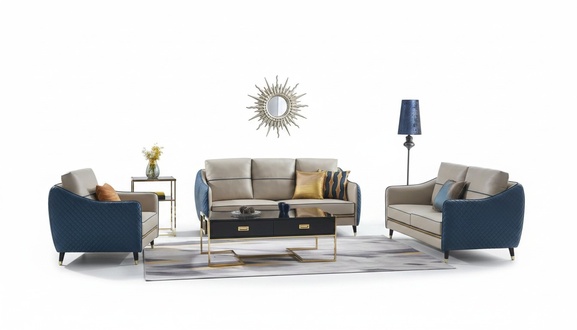 Sofagarnitur 3+1 Sitzer Set Design Sofas Polster Couchen Leder Relax Moderne !