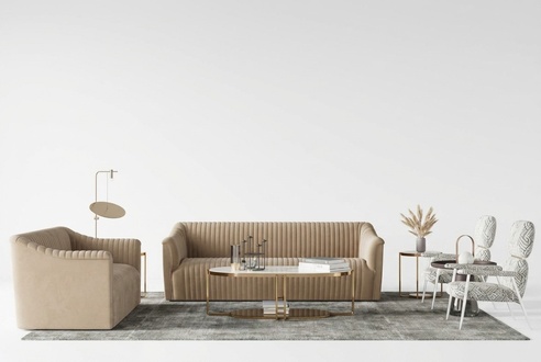 Sofagarnitur 3+1 Sitzer Wohnlandschaft Relax Samt Sitz Design Couch Lounge Neu
