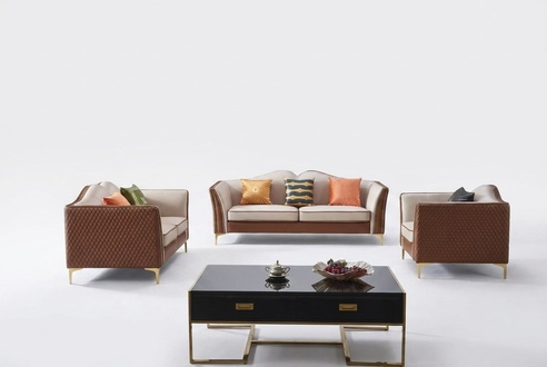 Sofagarnitur 3+2+1 Sitzer Klassischer Wohnlandschaft Sofas Couchen Polster Neu!