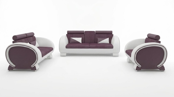 Sofagarnitur 3+2+1 Textil Stoff Couch Desig Sofa Wohnlandschaft Polster Garnitur