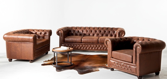 Sofagarnitur 3+2 Sitzer Neu Set Design Sofas Polster Couchen Leder Chesterfield