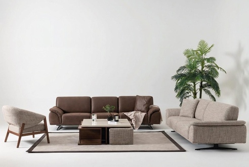 Sofagarnitur 3+3+1 Sitzer Couch Wohnlandschaft Garnitur Design Modern