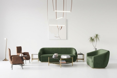 Sofagarnitur 3+3 Sitzer Grüne Sofa Garnituren Leder Sofas Couchen Polster