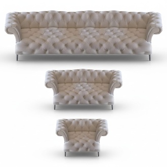 Sofagarnitur 3tlg Couch Sofas Polster Leder Garnitur Polstermöbel Chesterfield