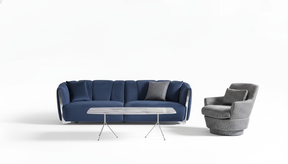 Sofagarnitur 4+1 Sitzer Couchtisch Sofa Sessel Sitz Luxus Set 3tlg