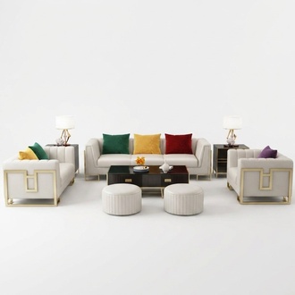 Sofagarnitur Big Set 3+1 Sitzer Leder Sofa Couch Garnitur Design Couchen Neu !