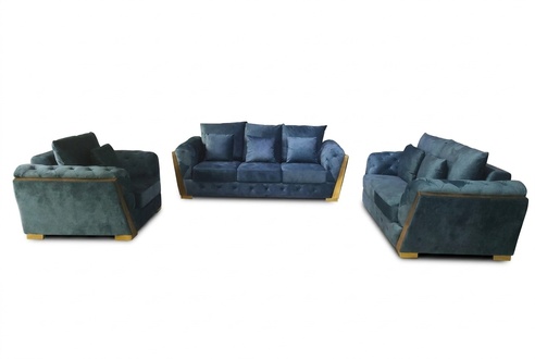 Sofagarnitur Chesterfield Couch Set 3+2+1 Möbel Stoff Sofa Couchen 3tlg.