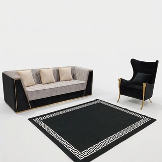 Sofagarnitur Couch Set 3+1 Sitz Möbel Gruppe Garnitur Sets Medusa 2tlg