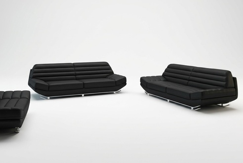 Sofagarnitur Design Couch 3+2 Set Polster Leder Sofa Wohnzimmer Garnituren