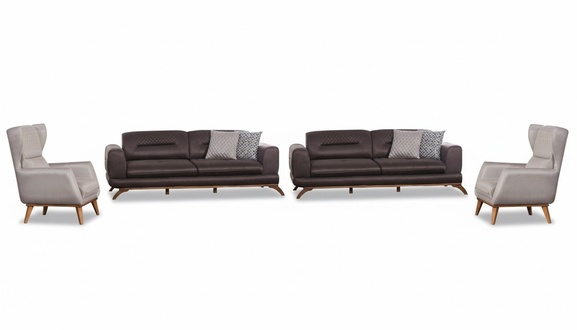 Sofagarnitur für das Wohnzimmer zwei dreisitzige Sofas und zwei Sessel