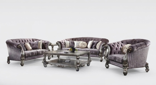 Sofagarnitur Klassisch 3+2 Sitz Sofa Polster Gruppe Wohnlandschaft Couch Barock