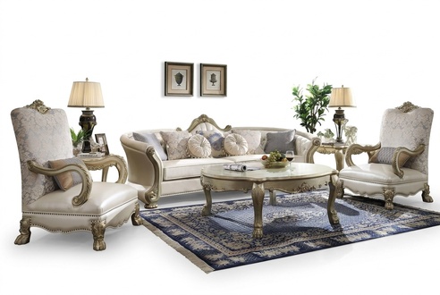 Sofagarnitur Klassisch 4+1 Sitz Sofa Polster Gruppe Wohnlandschaft Couch Barock