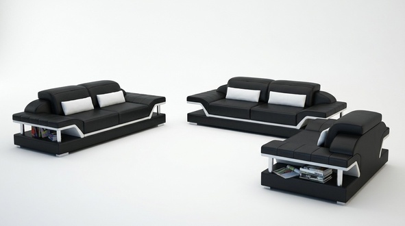 Sofagarnitur Komplett Set Wohnzimmer Garnituren 3+1+1 Sitzer Sofa Polster Couch