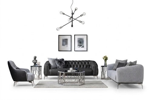 Sofagarnitur Komplette Couchgarnitur Sofa 431 Sitz Stoff 3tlg Schwarz