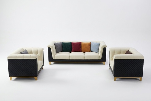 Sofagarnitur Leder Couch Garnituren Design Modern Sofa 3+2+1