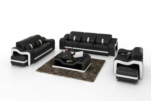 Sofagarnitur Moderne Couch Sofa Sitz 3+1+1 Komplett Garnitur Set Neu Wohnzimmer