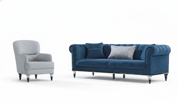 Sofagarnitur Polstermöbel Sitzgruppe Wohnlandschaft Lounge Sofa Couch 3+1