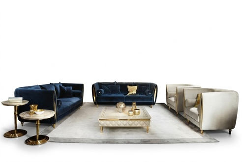Sofagarnitur Sofa Couch 3 Sitzer (ohne 2+1) Designer Möbel Classisch Barock Neu