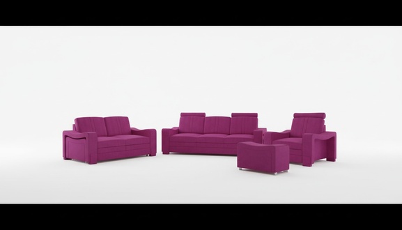 Sofagarnitur Textil Polster Couch Sofa Garnitur Stoffsofa 3+2+1 Wohnlandschaft