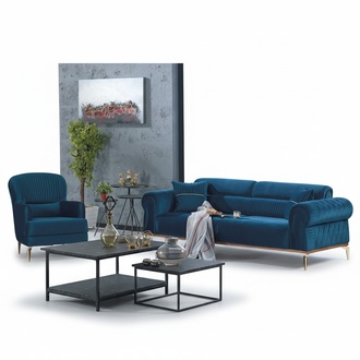Sofagarnitur Wohnlandschaft Couch Sofa Sitzgarnitur Polstermöbel Sitzgruppe 2tlg