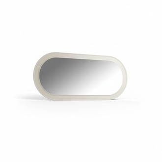 Spiegel Holzrahmen Großer Wandspiegel Klassischer Design Oval Holz Rahmen 150cm