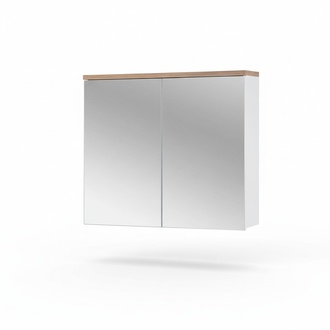 Spiegelschrank Wandschrank Badezimmerschrank mit Spiegel 80 cm Regal Bad Möbel