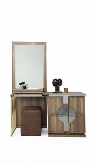Stilvolles Schlafzimmer-Set, luxuriöser Schminktisch mit Spiegeldesign, neu