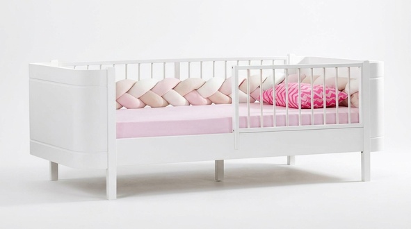 Stilvolle Kinderbett Weiß Bett Kinderzimmer Kinderzimmermöbel Holz neu