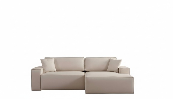 Stilvolle L-Form Wohnzimmer Weiße Couch Textil Sofas Exklusive Ecksofas