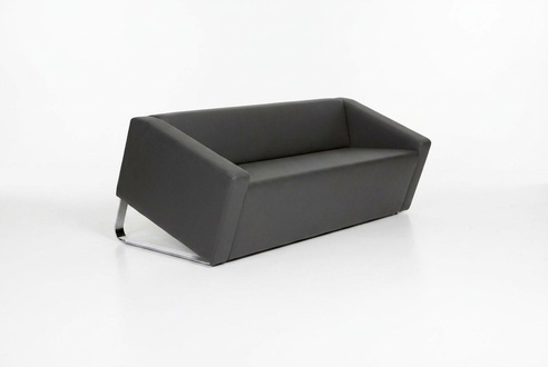 Stilvolles Sofa Büro Dreisitzer Textilcouch Wohnzimmermöbel