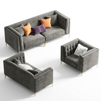 Stoff Wohnlandschaft Relax Sitz Design Couch Lounge Sofas Samt Sofa 3 Sitzer