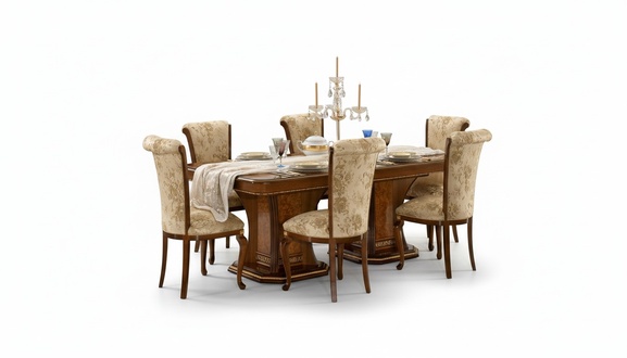 Stühle Küche 6x Stuhl Set Textil Polster Sitz Holz Esszimmer Garnitur Esszimmer