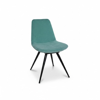 Stuhl Polsterstuhl Wohnzimmerstuhl Esszimmerstuhl Sessel Blau Stoff